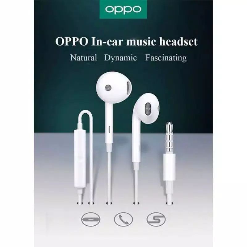 [CA] Headset/earphone OPPO original STEREO+BASS A12/A7/A5s/A71/A37f/A52/A92/A53/F9/F5/F7/F11 pro/F1s