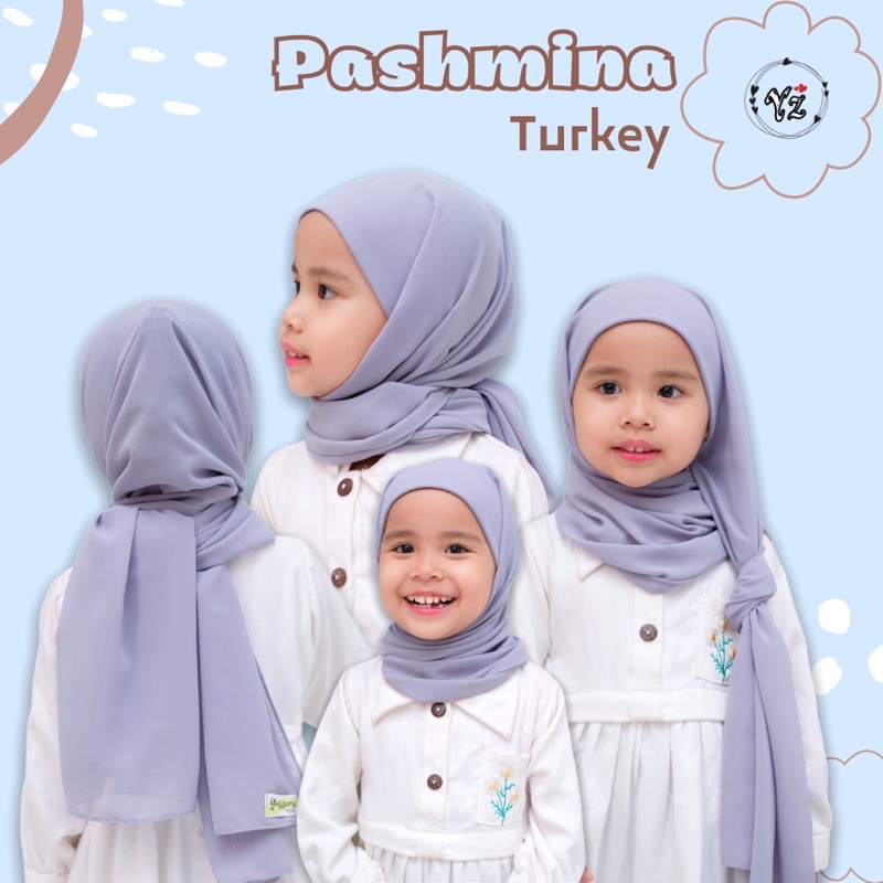 Pashmina turkey | pashmina inner malay | shawl malay | pashmina instan for kids