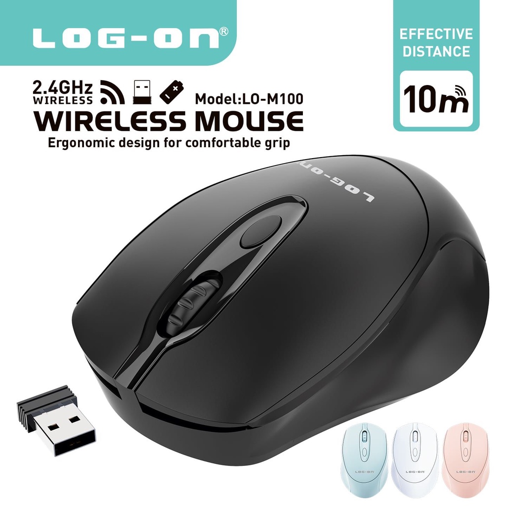 MOUSE/ MOUSE CABEL/MOUSE GAMING/USB KABEL MOUSE LOG-ON LOGON ORIGINAL LO M200 / MOUSE WIRELESS LOGON M100 2.4GHZ OPTICAL 1600DPI MOUSE LAPTOP/PC COD