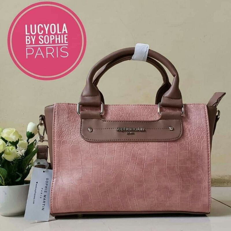 Tas Selempang Murah Motif Croco Kombinasi Kekinian Lucyola Bag Sophie Martin