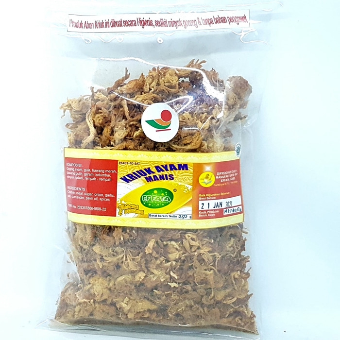 

EFFATA ABON AYAM KRIUK MANIS 250gr | CHICKEN FLOSS CRISPY SWEET ASLI