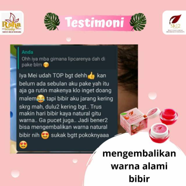 LIP CARE SR12 LIPCARE PENCERAH ALAMI BIBIR LIP BALM PELEMBAB BIBIR KERING