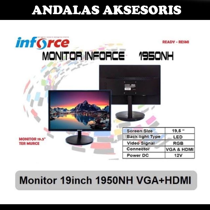 Monitor LED INFORCE 1950NH 19.5&quot; ORIGINAL MURAH