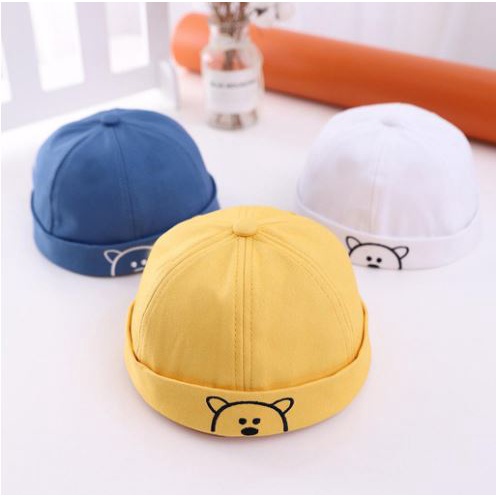 Hz TOPI ANAK MODEL PECI BUNTUNG FASHION HAT BAYI MOTIF BEAR UNISEX MIKI HAT BEAR