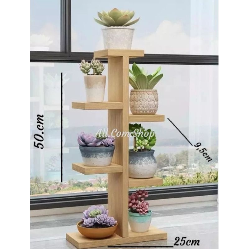 Rak Pot Kaktus Bunga Tanaman Hias Rak Bunga susun Tingkat 50cm Minimalist / Rak Hiasan taman