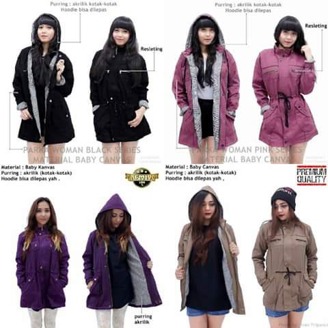 JAKET WANITA PARKA AKLIRIK CEWE | JAKETWANITA MURAH BABY CANVAS HOODIE BISA DILEPAS PREMIUM QUALITY