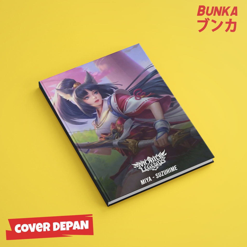 

Notebook Mobile legends Miya Suzihime Hardocover A5 Buku tulis catatan Notes Agenda planner Jurnal