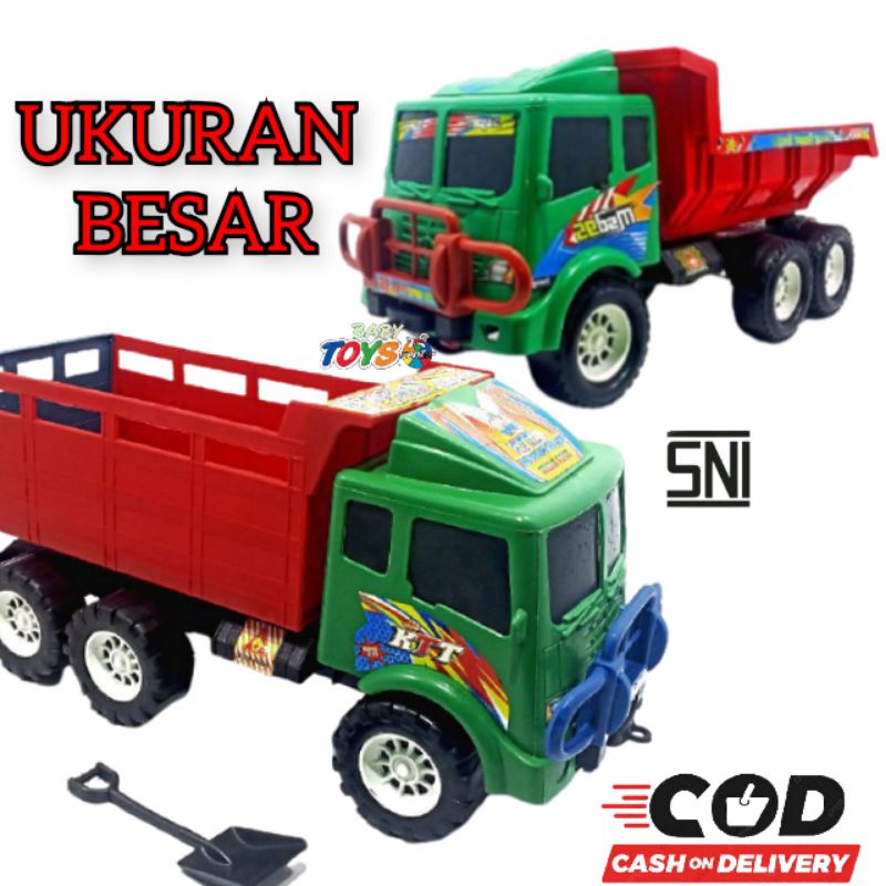 Mainan mobil truk pasir jumbo super besar dump truk besar
