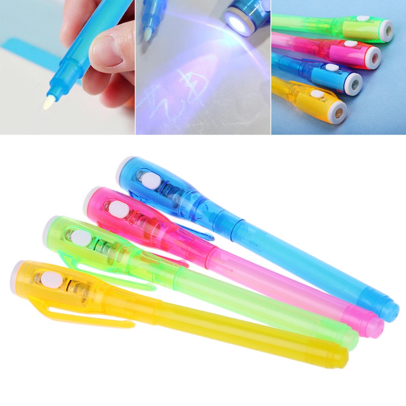 Mary Magic Invisible Ink Pen Tulisan Secret Message Gadget Dengan Alat Tulis Sinar UV