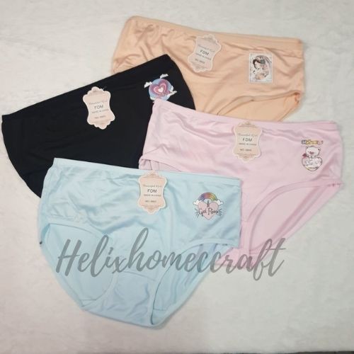 Celana Dalam Wanita Premium Multicolour ISI 6 PCS Bahan Spandek Adem Di Pakai ALL SIZE  RANDOM