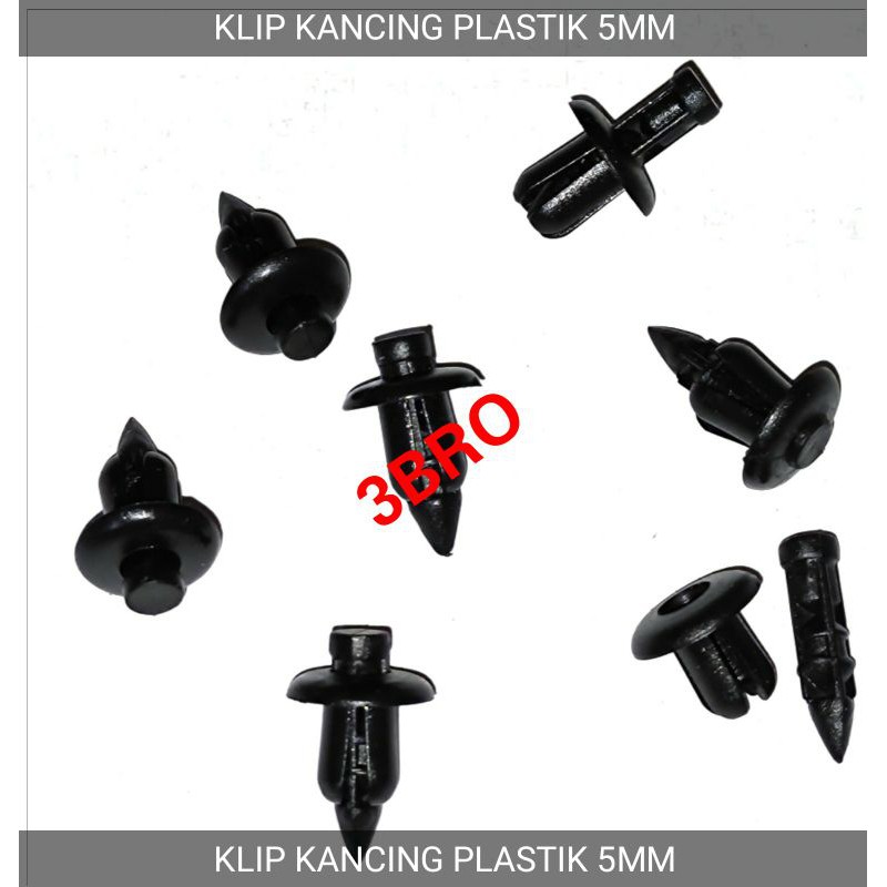 KLIP KANCING PLASTIK 5MM DAN 6MM