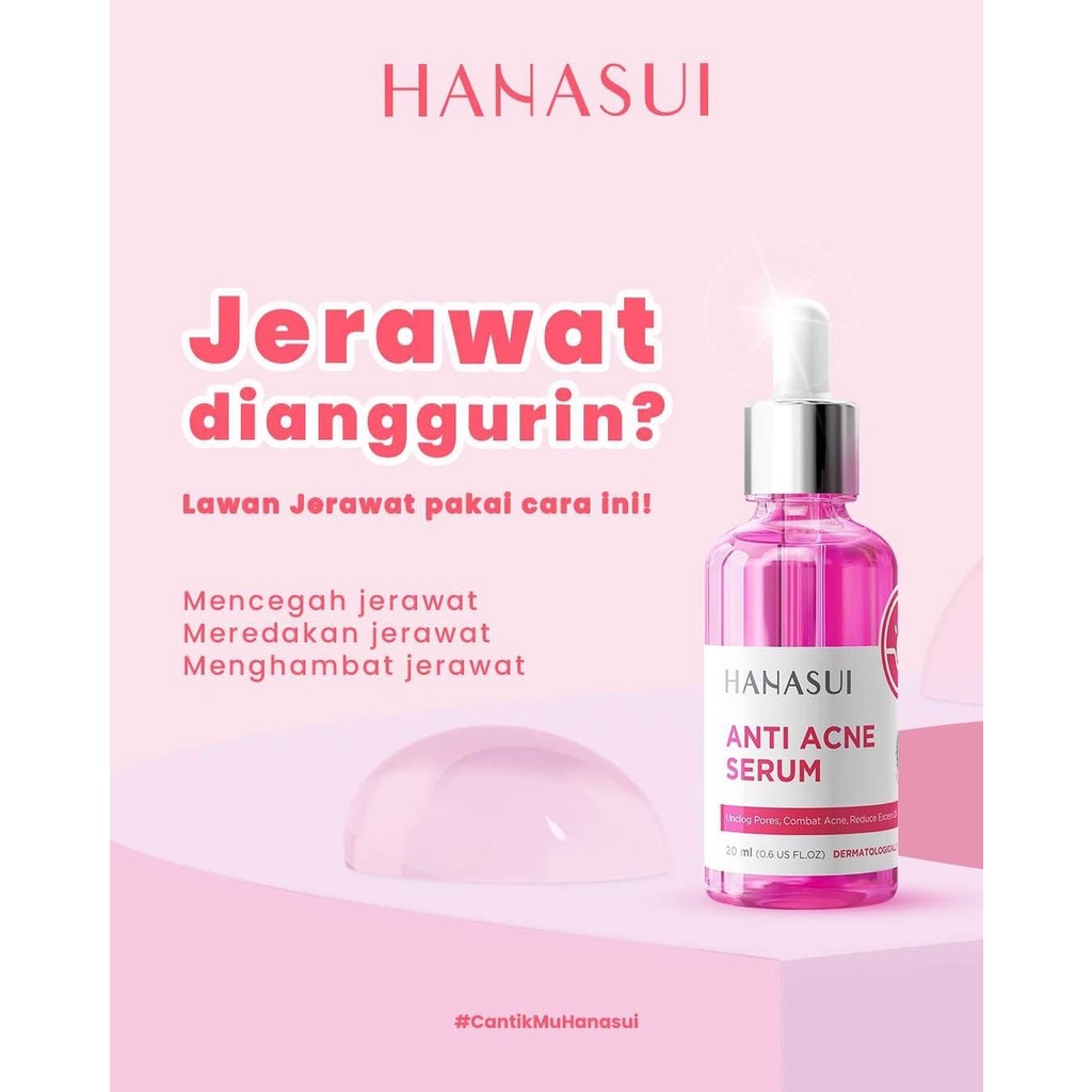 Hanasui Anti Acne Serum Perawatan Kecantikan Wajah Serum Jerawat Serum Acne Hanasui Original Bpom