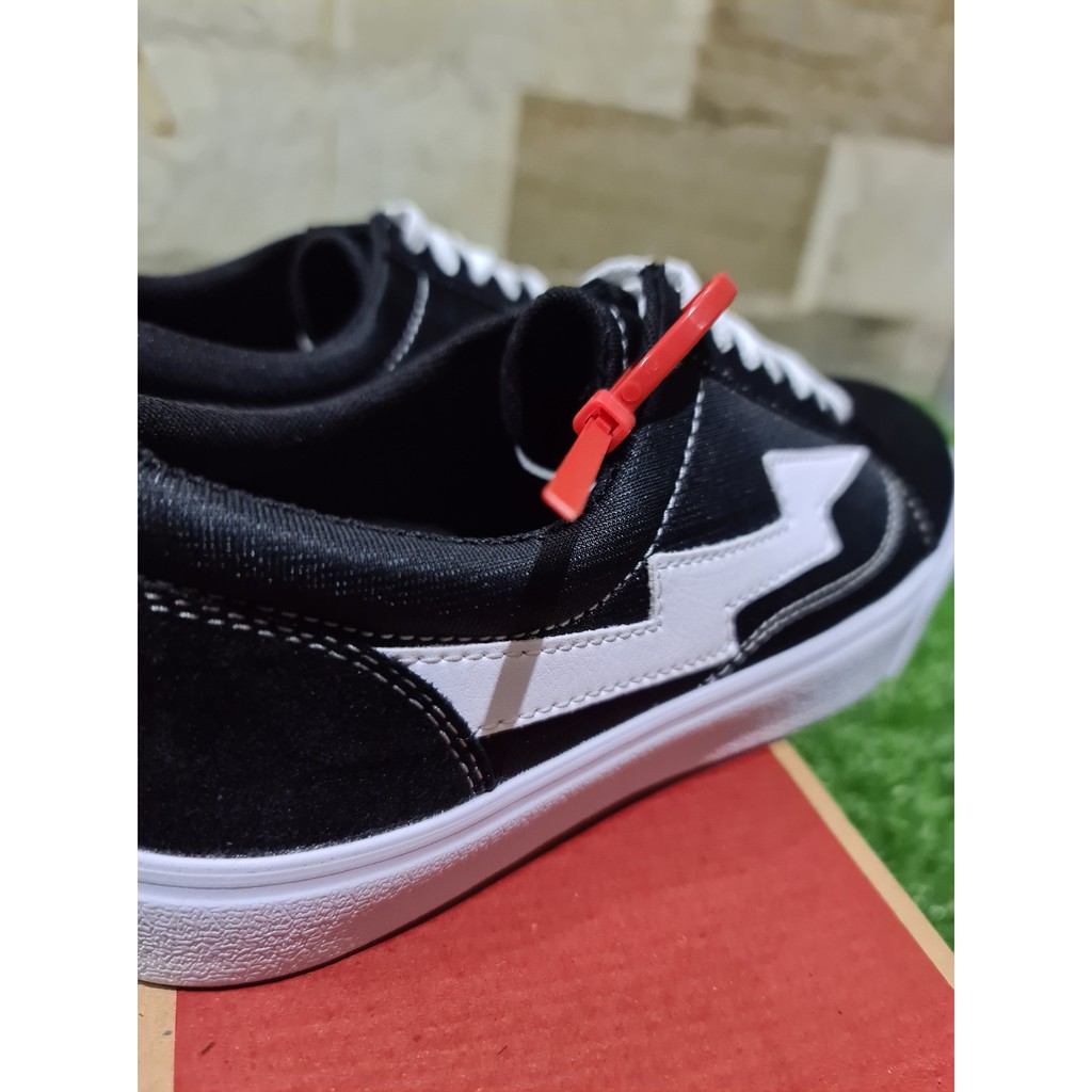 NEW !!! SEPATU VANS PETIR REVENGE X STORM BLACK WHITE &amp; FULL BLACK CASUAL SNEAKERS