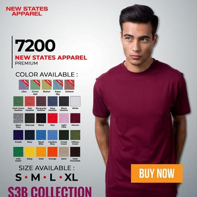 Kaos Baju Polos Premium NSA 7200 MURAH S M L XL