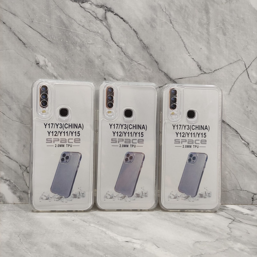 SoftCase  Vivo Y17 Y12I Y12 Y15 Case Bening Clear SPACE TPU Jelly White_Cell