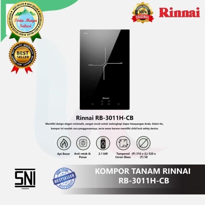 kompor tanam listrik induksi 1 tungku RINNAI RB 3011 HCB Rinai ORI
