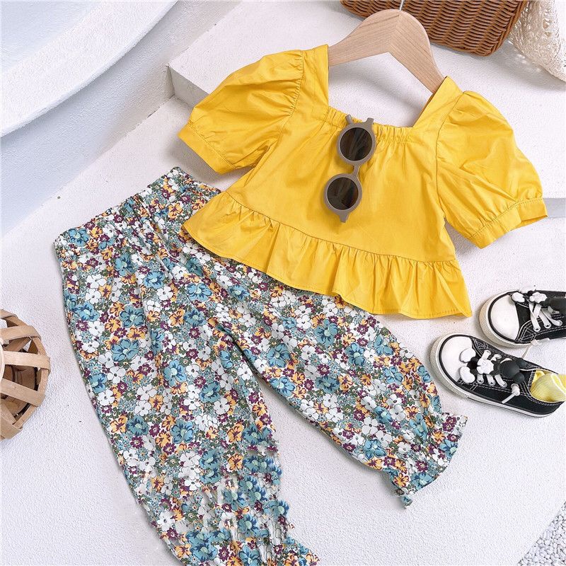 (LOLI-JKT) BS-120 STELAN ANAK FLOWERS POLOS BAHAN BAGUS 100-140