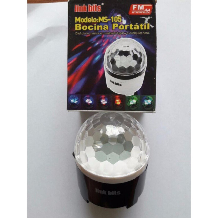 CUCI GUDANG ! NEUVA Mini Speaker Lampu Disco Portable - Black