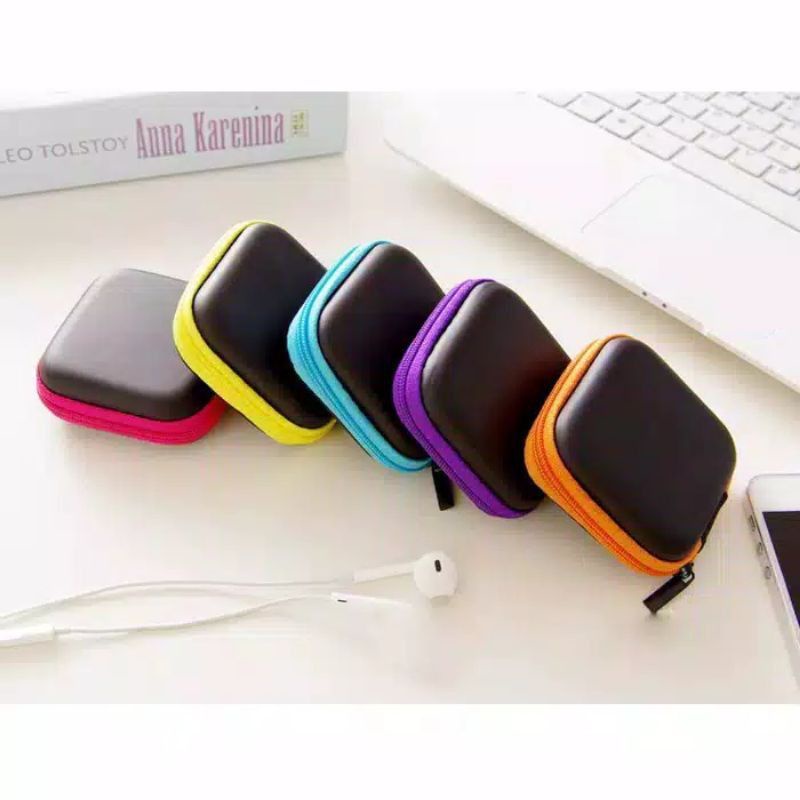 Medan Termurah Dompet petak Case headset Cable charge dompet koin