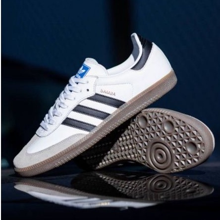 Adidas Samba White Black Gum Original Sneakers Pria