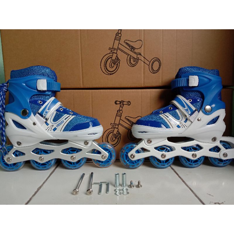 SEPATU RODA ANAK INLINE/BAJAJ +HELM +DEKER