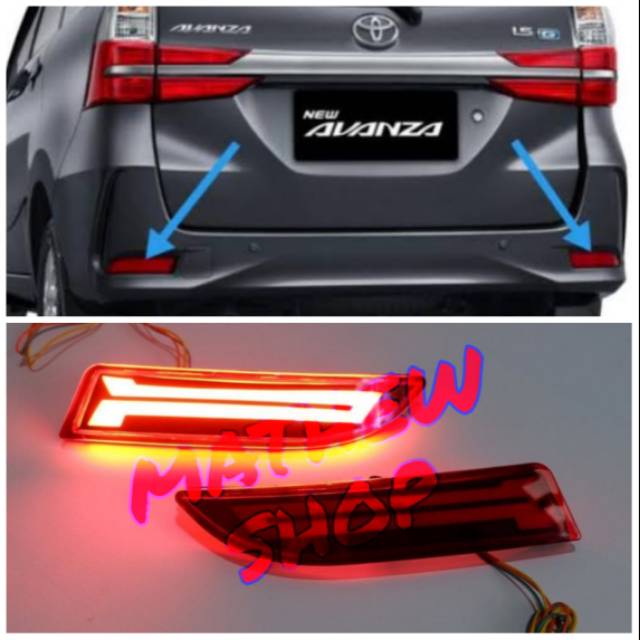 Lampu LED Bumper Reflektor Reflector Mata Kucing Bumper Belakang New Xenia 2019Up