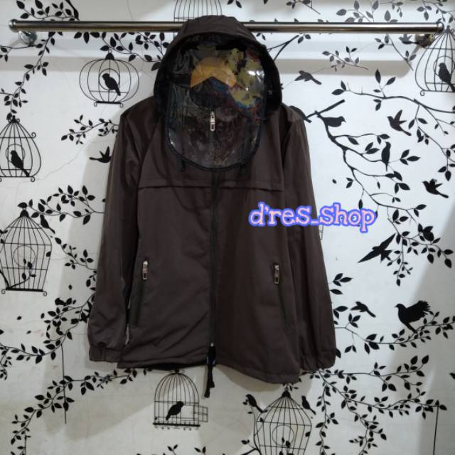 Jaket hoodie APD/ cowok cewek/anti air/XL  ld 110/topi lepas