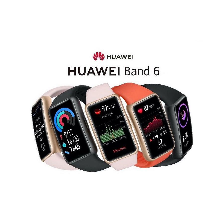 HUAWEI Band 6 Smart Band | Pemantauan SpO2 24 Jam | 96 mode olahraga | 2-Minggu Battery Life