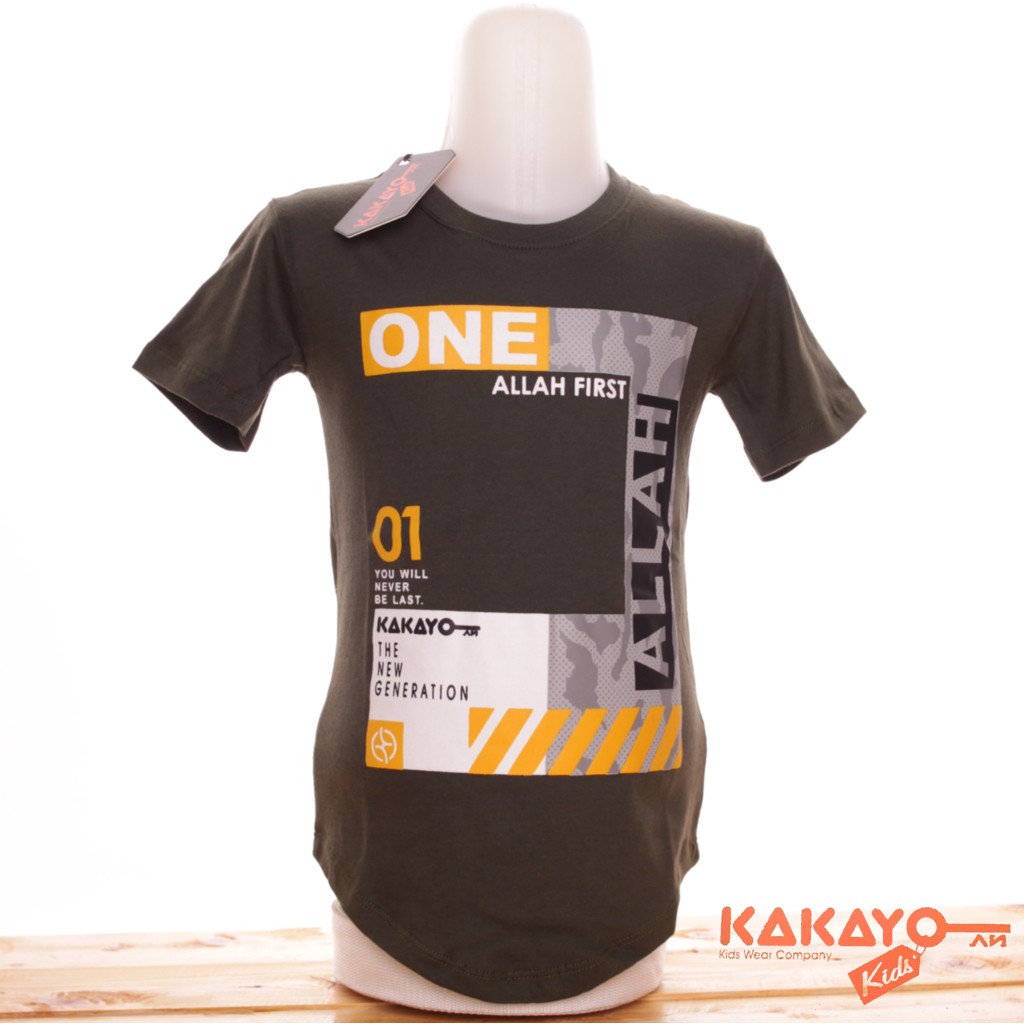 Kakayo Kids  /Kaos Anak laki/Muslim/Atasan/Baju anak cowok/pakaian anak/Bahan Katun 30s