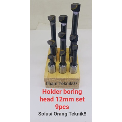 pisau bubut pisau boring head holder boring head holder  BORING HEAD 12MM SET 9PCS PRECISION SET 12M