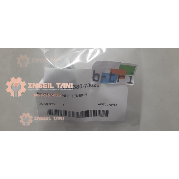 TOP QUALITY YANMAR PART NUT TENSION COMBINE HARVESTER YANMAR AW70 AW82 PN 1E8380-73020 ALAT PERTANIA