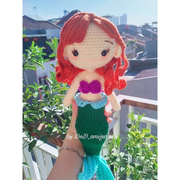 ariel mermaid boneka rajut