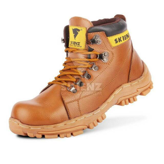 SEPATU SAFETY SEMI BOOTS SKIENZ PRIA KULIT BOOT SAVETY BUT SEPTI BUTS SEVTI