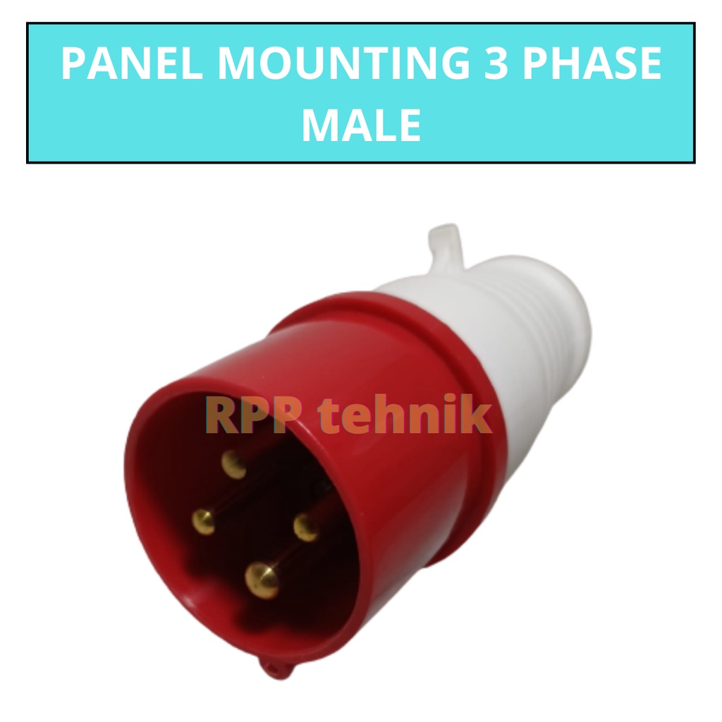 PLUG 3 PHASE  MALE / Panel Mounting 3 Phase Male