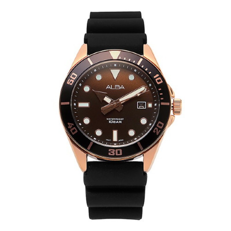 ALBA AG8K20X1 Jam Tangan Pria - Rosegold Brown