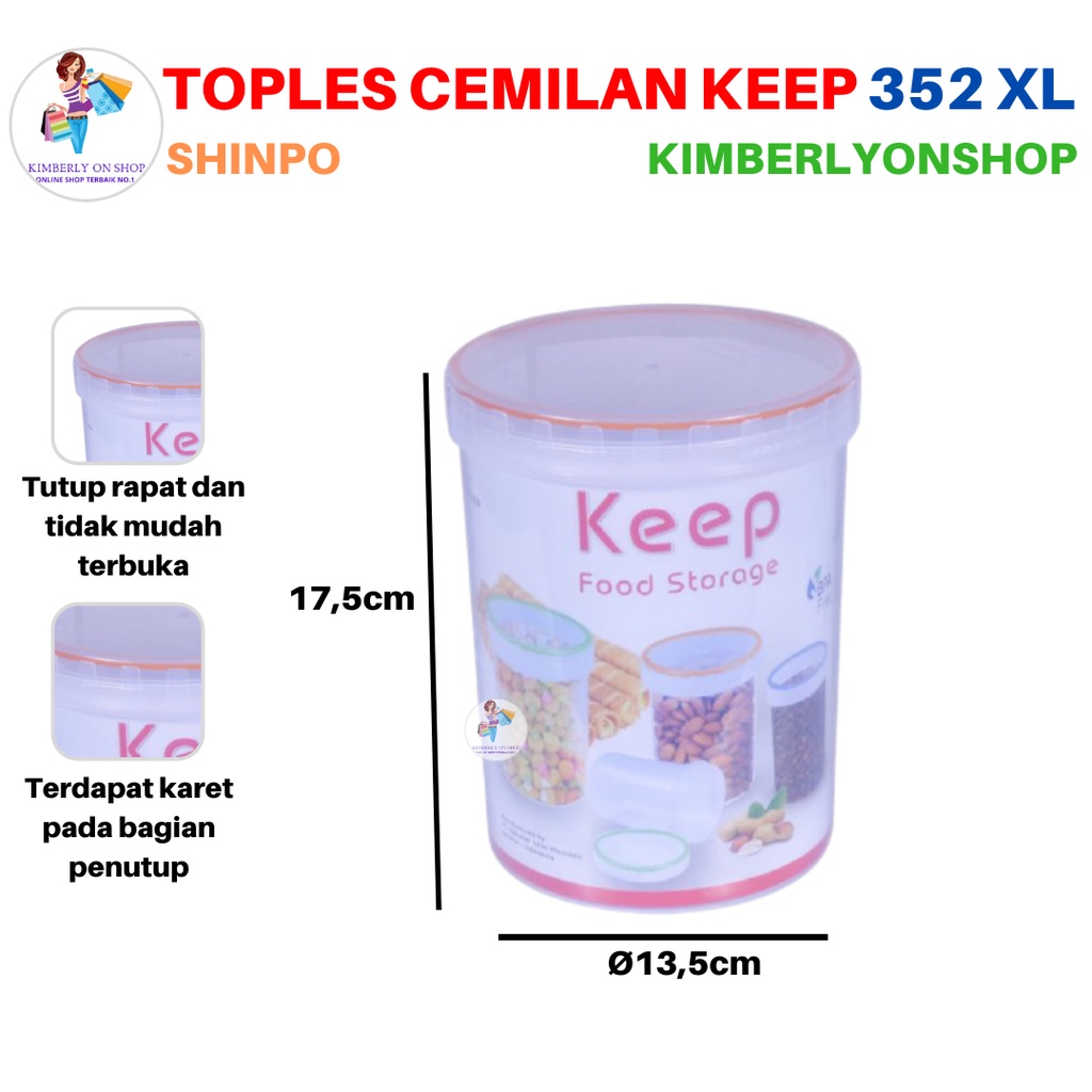 Toples Plastik SerbaGuna Tempat cemilan Sealware 352 XL Shinpo