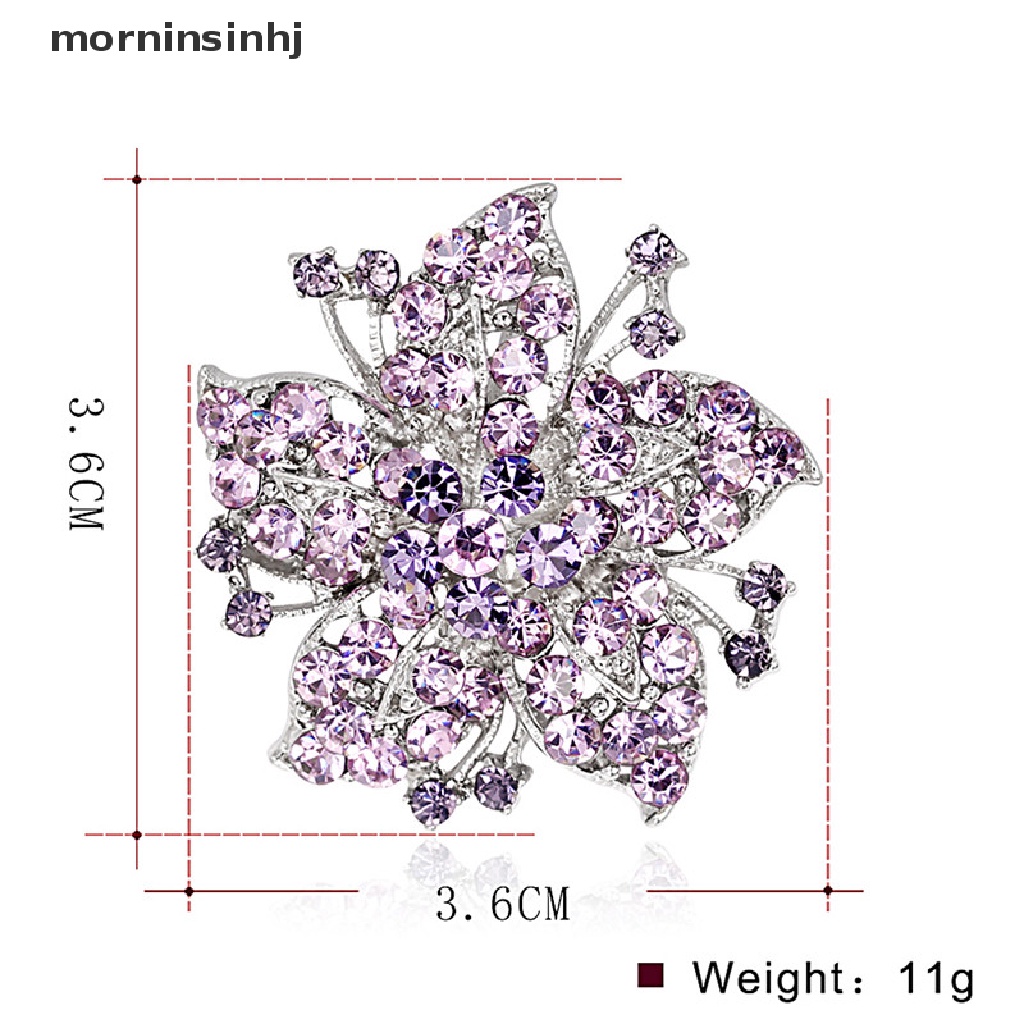 Mor Bros Bentuk Bunga Besar Aksen Kristalberlian Imitasi Untuk Wanita