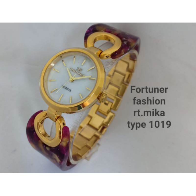 Jam Tangan Wanita Fortuner Original RT1019 Case Gold