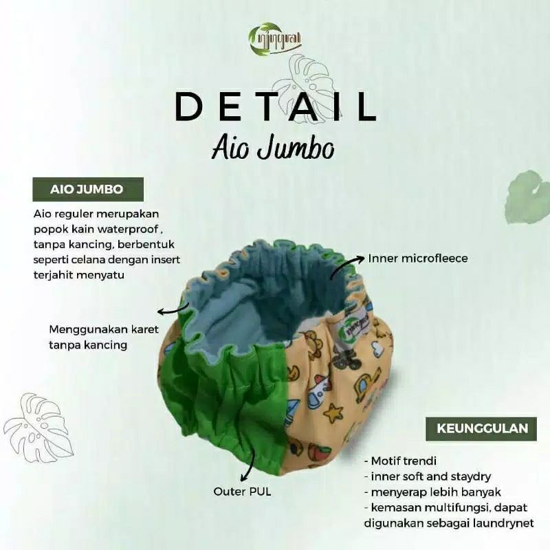 Clodi AIO Ningrat Pant Jumbo untuk 15-25 kg Kapasitas 340 ml Bisa COD