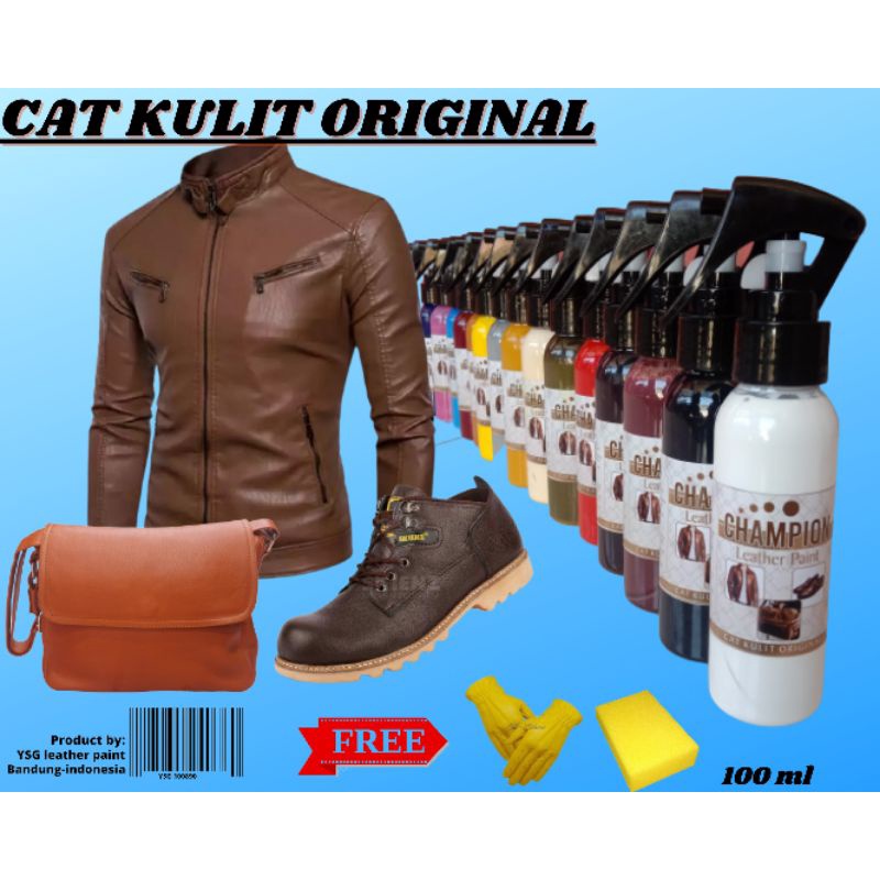 cat kulit asli warna putih isi 100 ml,cat jaket kulit,cat sepatu kulit,cat tas kulit,dll