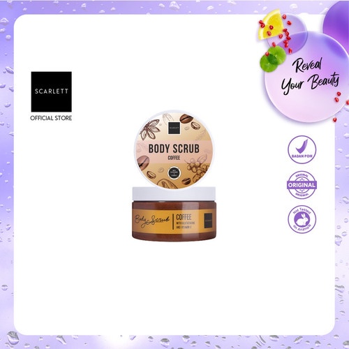 SCARLETT Whitening Body Scrub Lulur Romansa Coffee Pomegrante - Coffe Pomegrante Romansa Skrub Badan