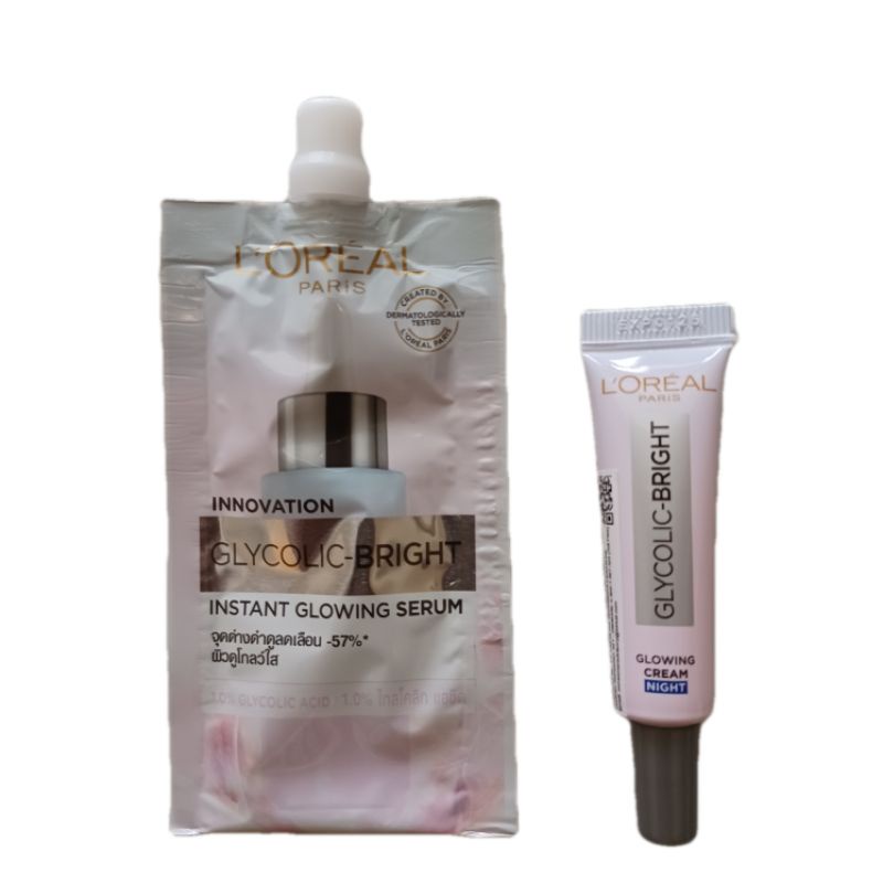 Jual Loreal Glycolic Bright Instant Glowing Serum Night Day Cream Indonesiashopee Indonesia 9335