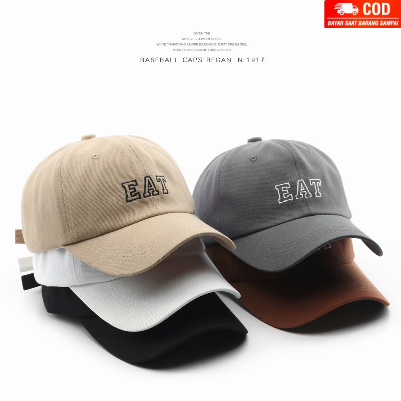 NEXTSTOPID-259 Topi Unisex EAT Casual Baseball Katun Import Premium Original