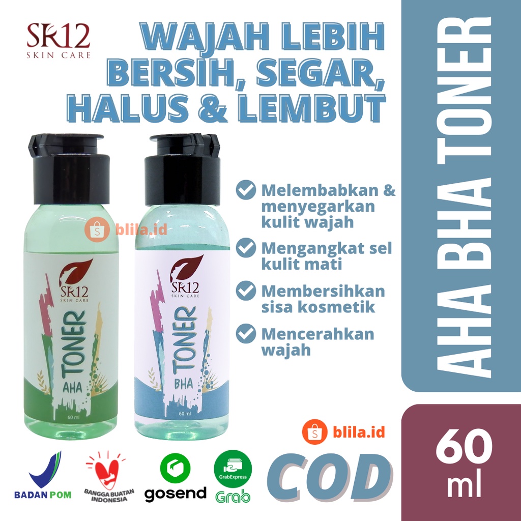 TONER AHA BHA SR12 untuk WAJAH FLEK HITAM BRUNTUS JERAWAT BATU