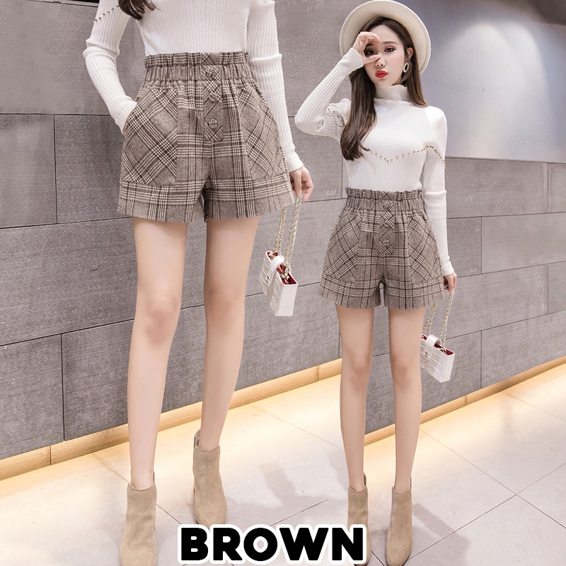 KARAKOREA 311 Banding Tweed Short Pants/Korean Short Pants/Celana Pendek