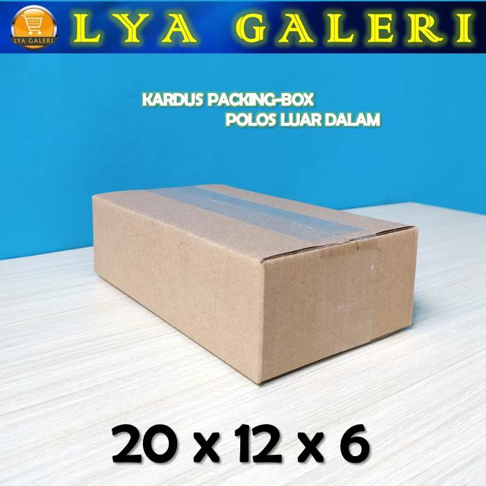 

Kardus Packing Karton Box Uk.20x12x6 cm Polos Luar Dalam