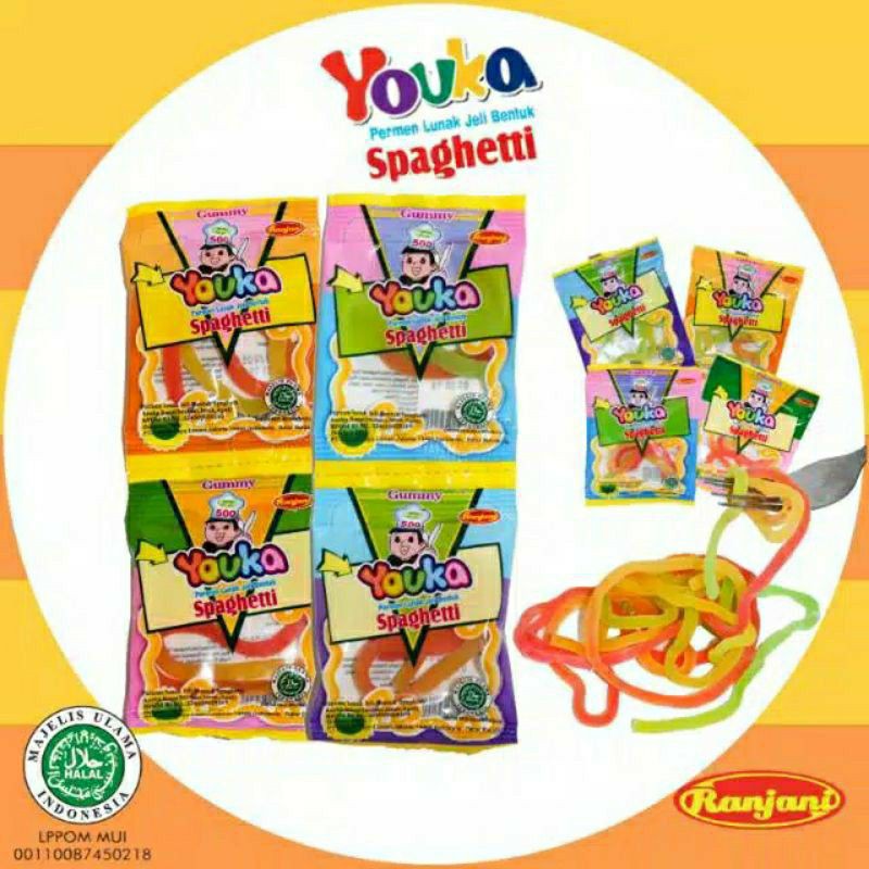 

YOUKA permen lunak bentuk spagheti 1pack 20sachet