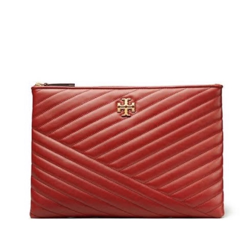 Tory Burch Kira Chevron Pouch Red