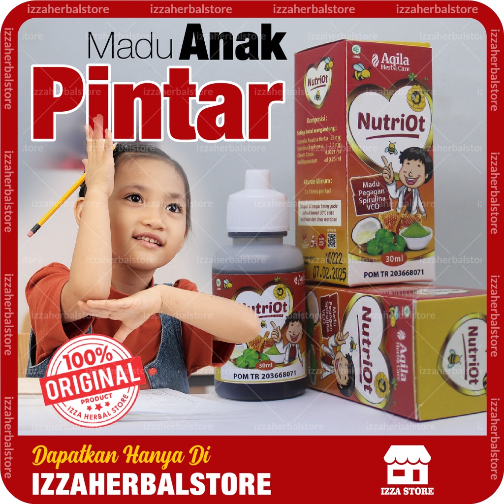 MADU ANAK PINTAR Madu Nutriot Plus PENAMBAH Napsu Makan Asli Herbal Original Ampuh Dari BPOM