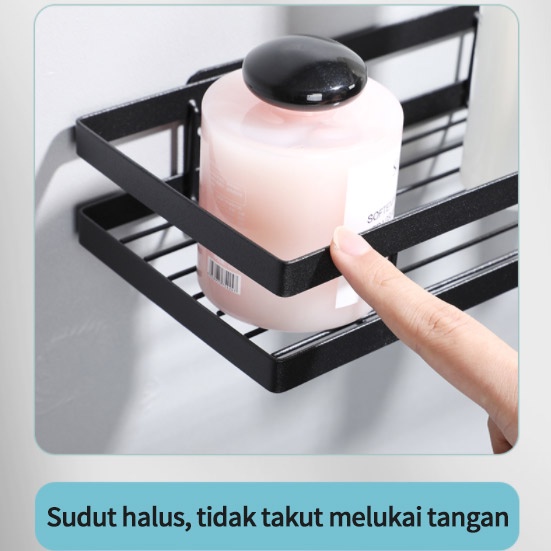 Rak Bumbu Dapur Multifungsi Dinding Rak Kamar Mandi Stainless